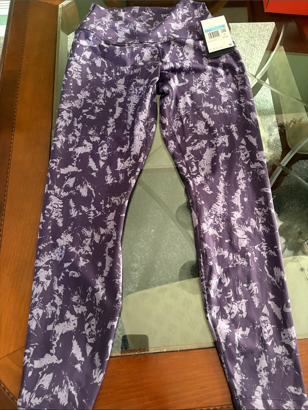 Nike Women's Purple Printed Jeggings